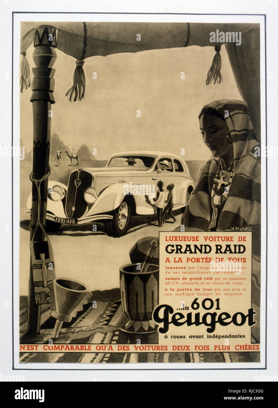 Publicité Ancienne Peugeot 1928 – Sans Soupapes 6/12 Cv, 32x23.5 Cm (occasion)