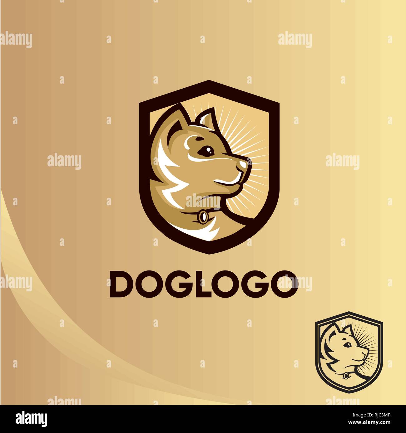 Dog logo template Stock Vector