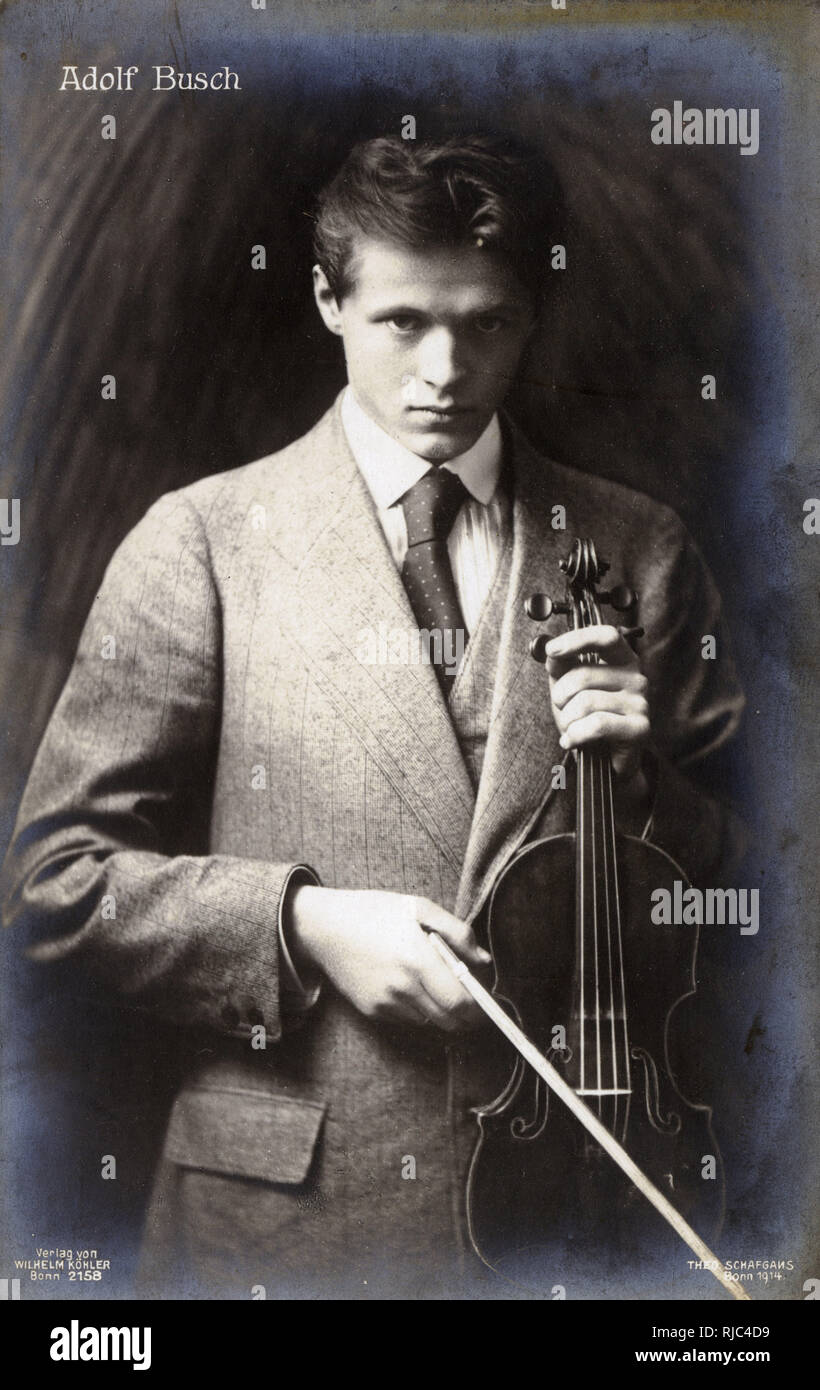 Adolf Busch - German violinist Stock Photo