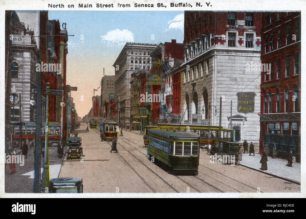 The view looking north on Main Street from Seneca Street, Buffalo, NY