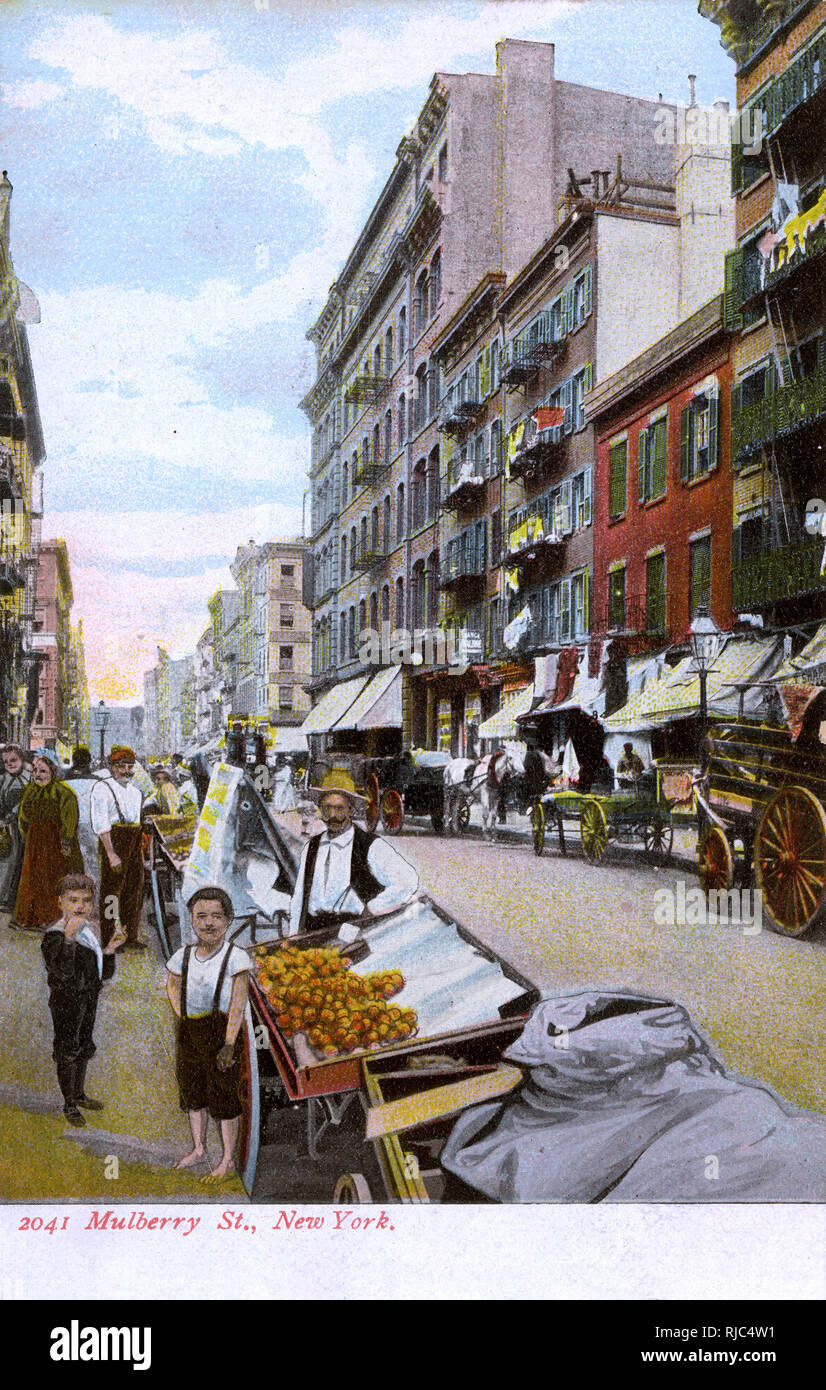 Mulberry Street, New York City, USA Stock Photo Alamy