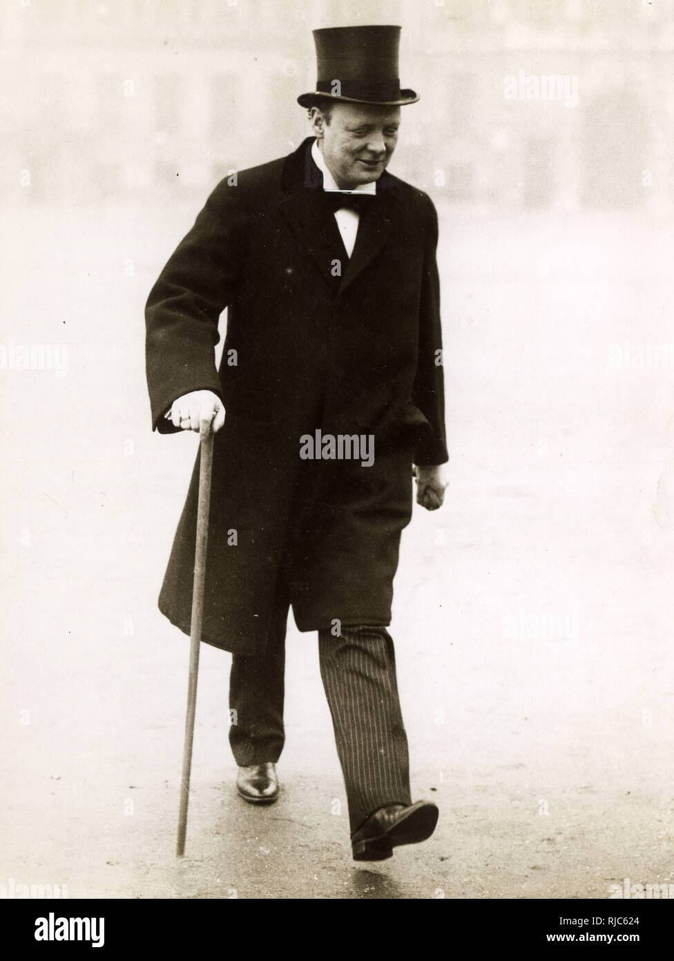 Winston Churchill visits Prime Minister - Curragh incident Stock Photo