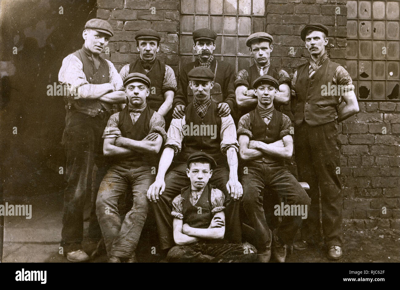 Lancashire engineering factory workers Stock Photo