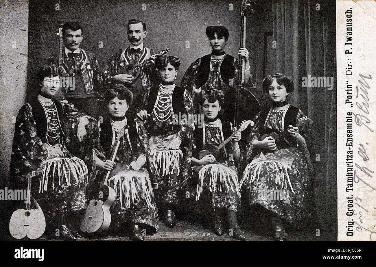 The Original Croatian Tamburica Ensemble Stock Photo Alamy