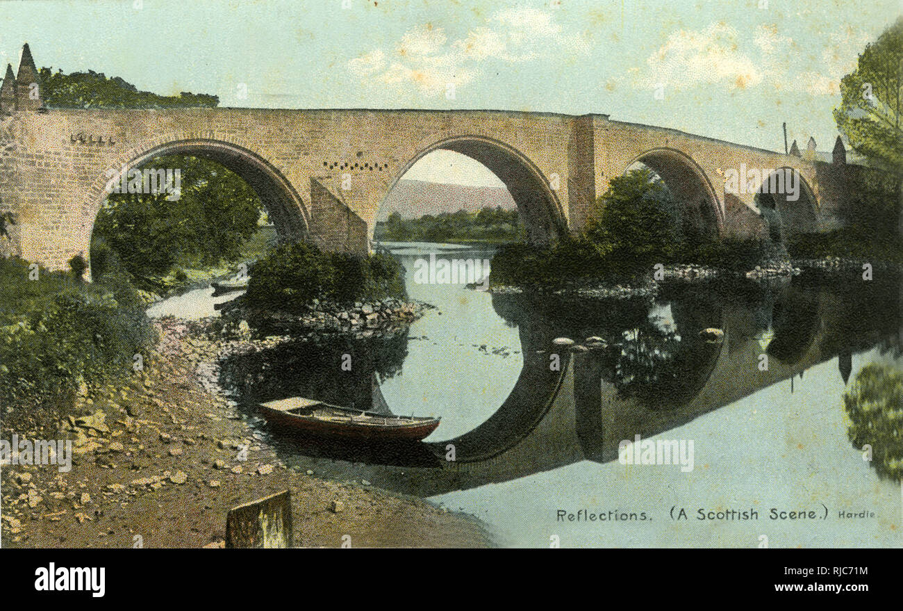 Old Bridge over the River Forth, Stirling, Scotland Stock Photo