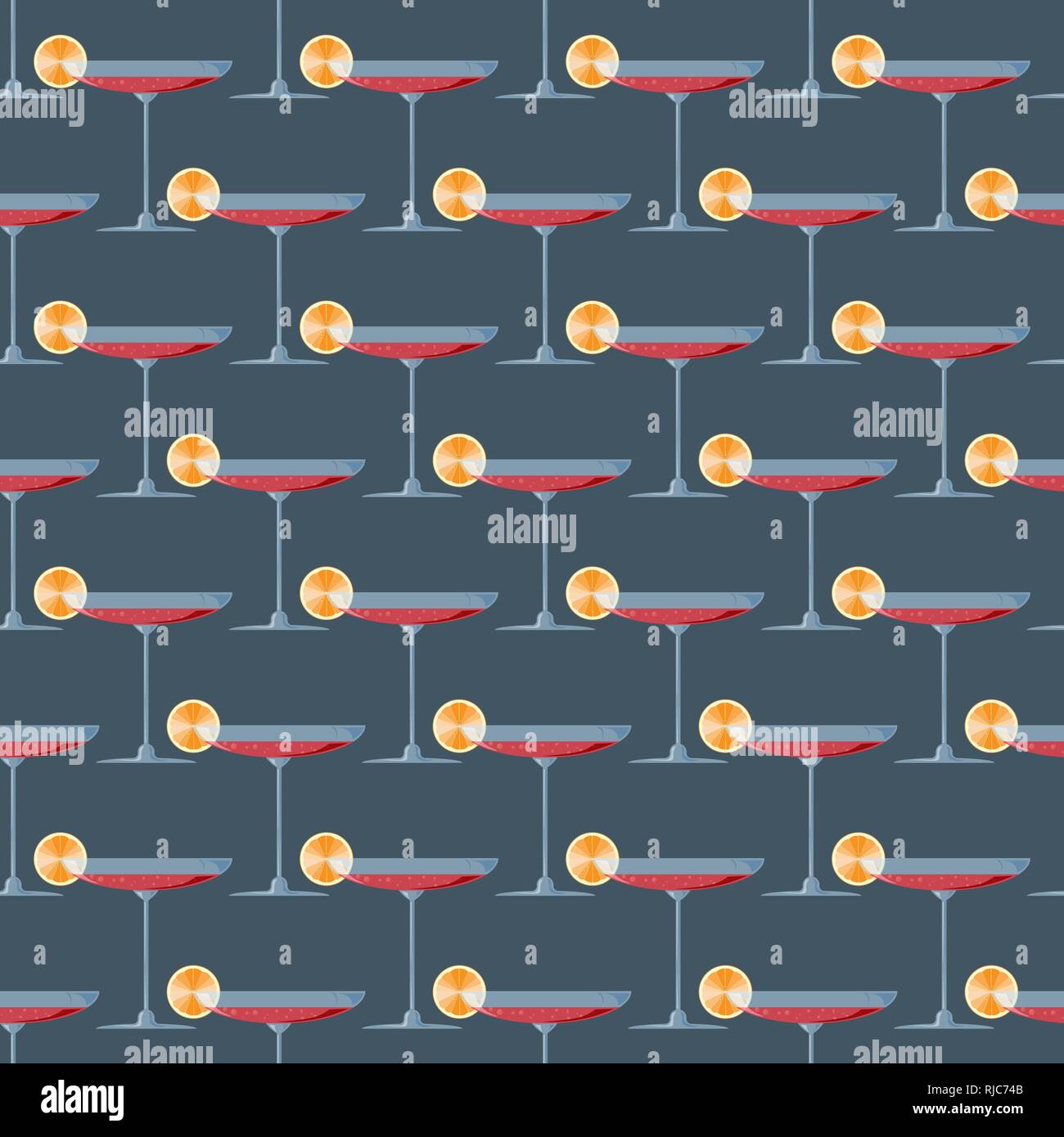 Color elements in vector. Seamless pattern Abstract cocktails print. 10 eps Stock Vector