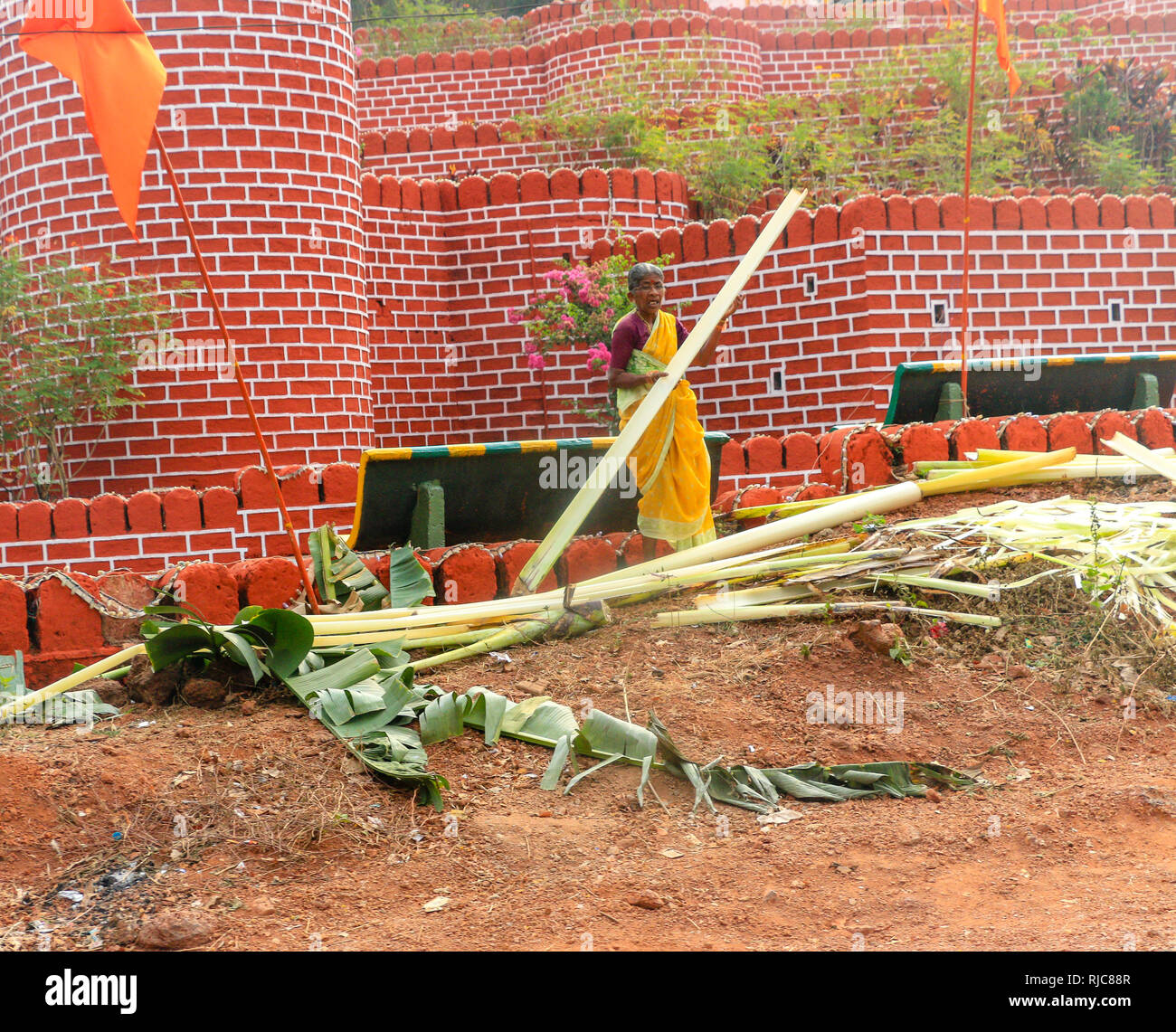 Living in poverty  in the  ghettos and slums of Goa, India, Asia Stock Photo
