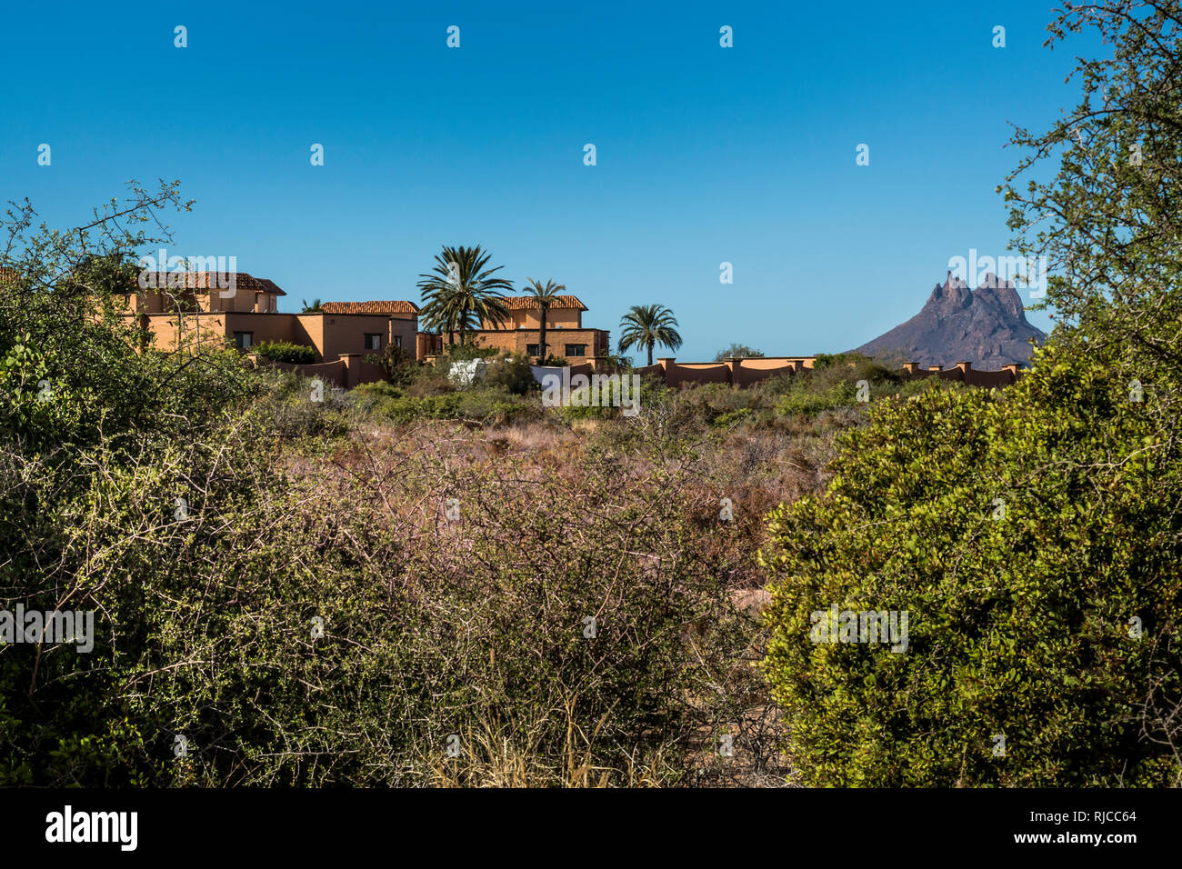Vacation condo development near Mount Tetakawi, Sonora, Mexico Stock Photo