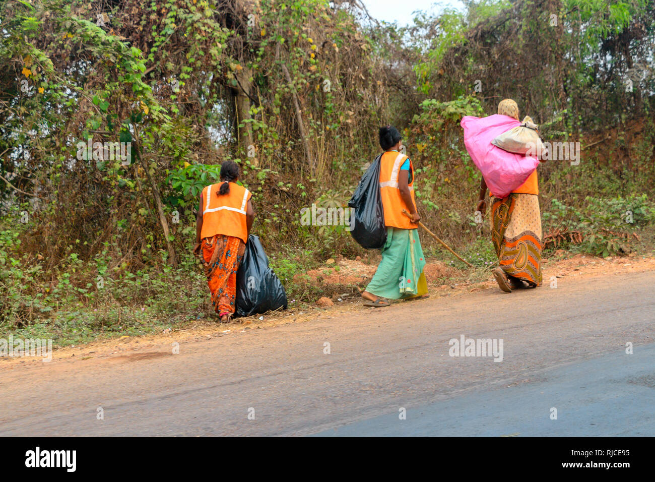 Living in poverty  in the  ghettos and slums of Goa, India, Asia Stock Photo
