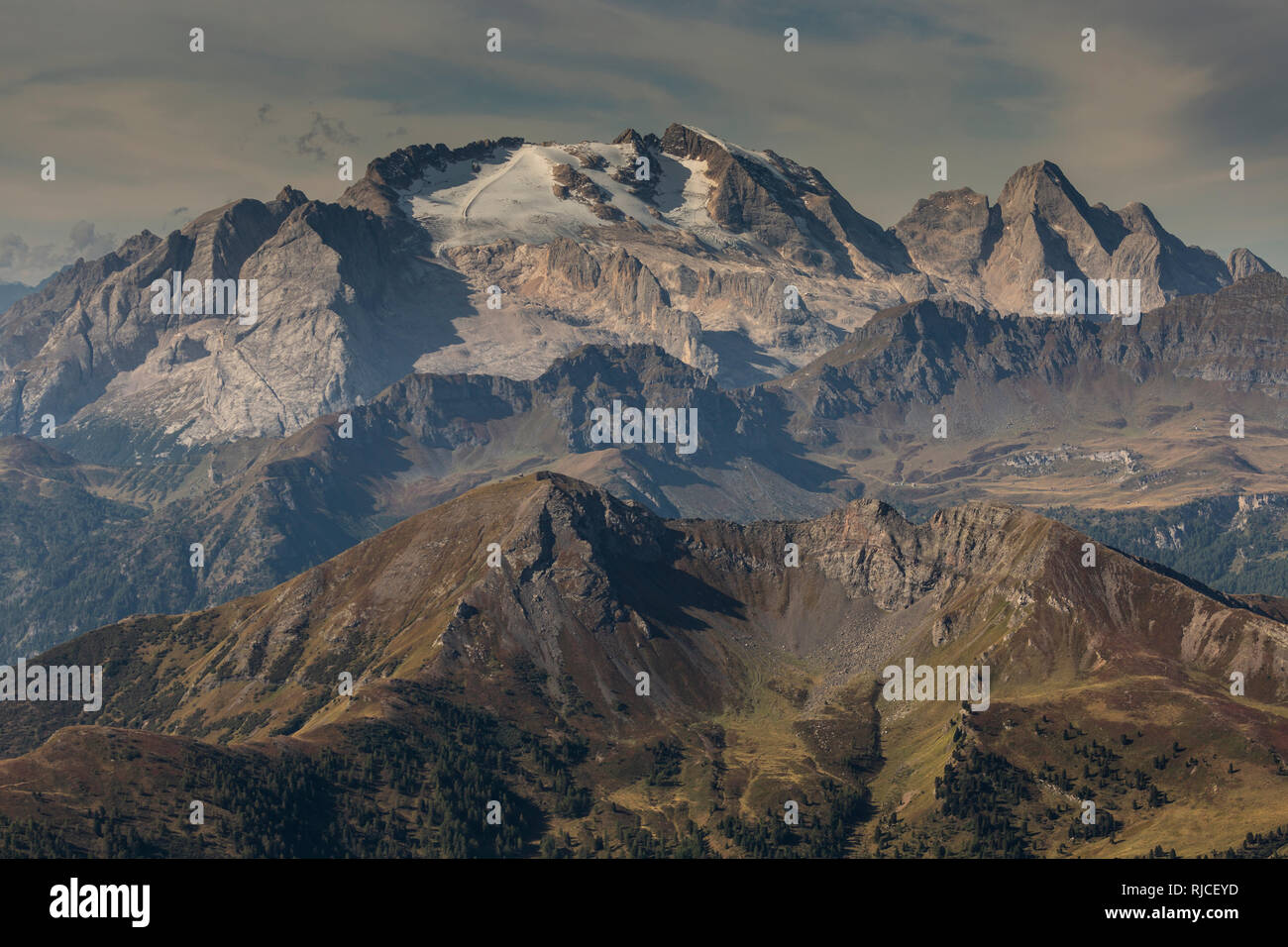 Europe, Italy, Alps, Dolomites, Mountains, View from Lagazuoi Stock Photo