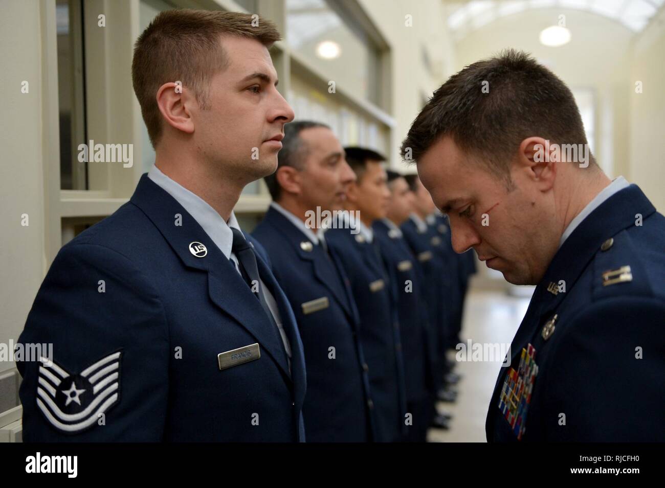 Dress blues inspection hi-res stock photography and images - Alamy