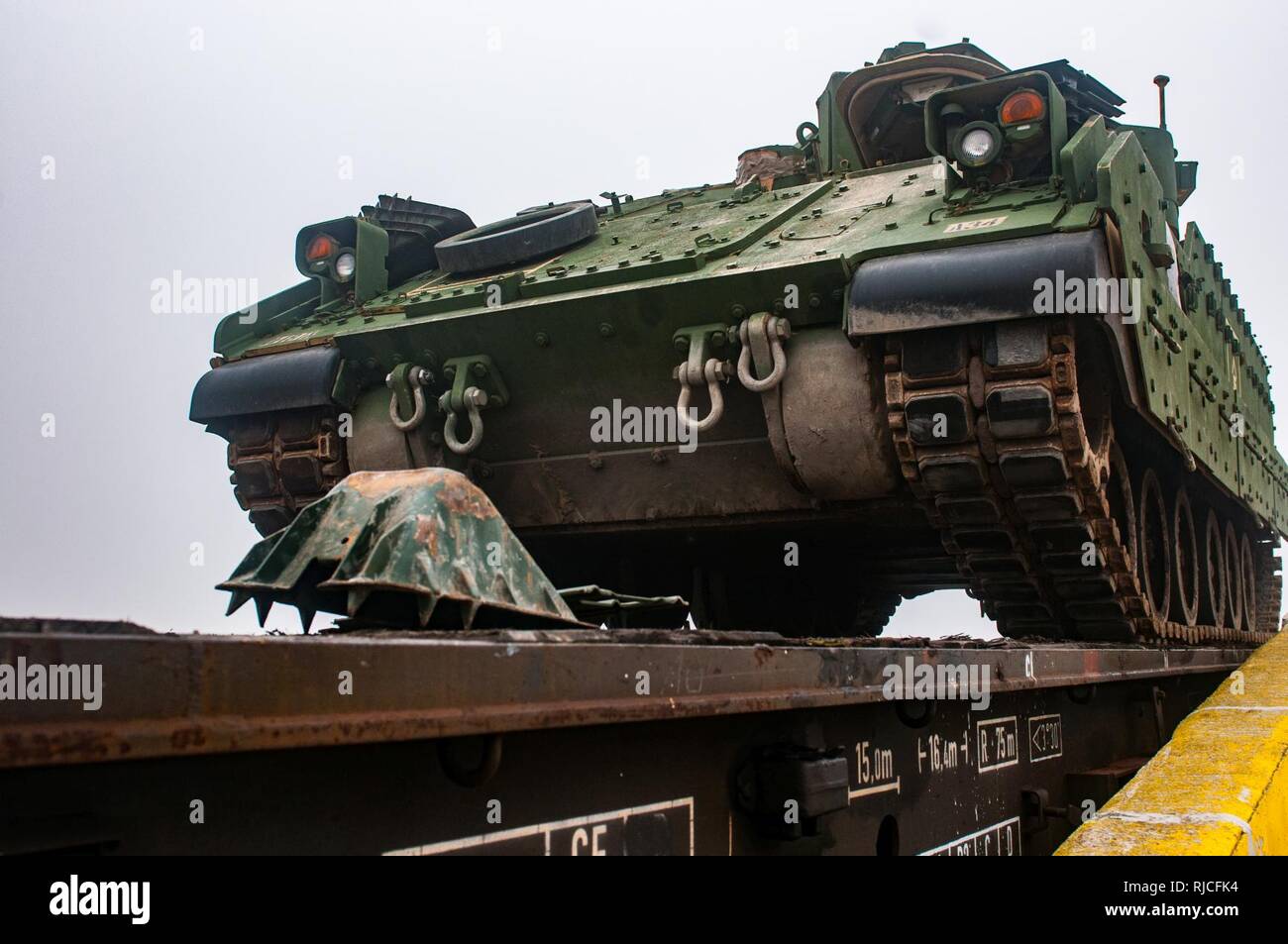 A M2 Bradley from 1st Battalion, 18th Infantry Regiment, 2nd Armored ...