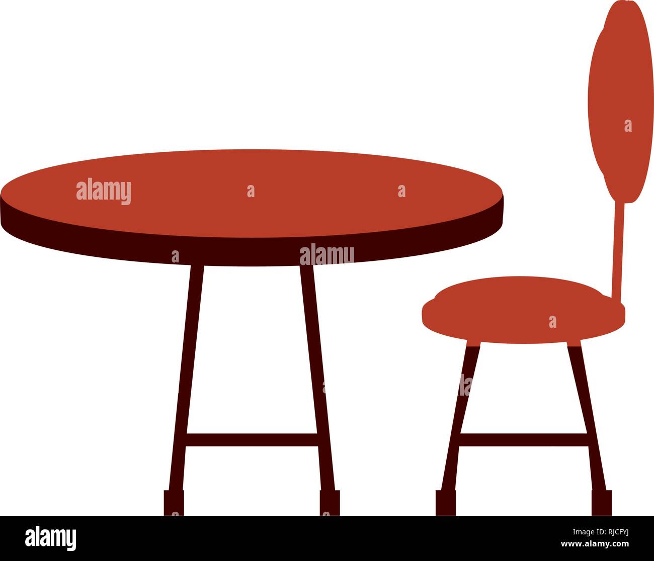 chair with table isolated icon vector illustration design Stock Vector ...