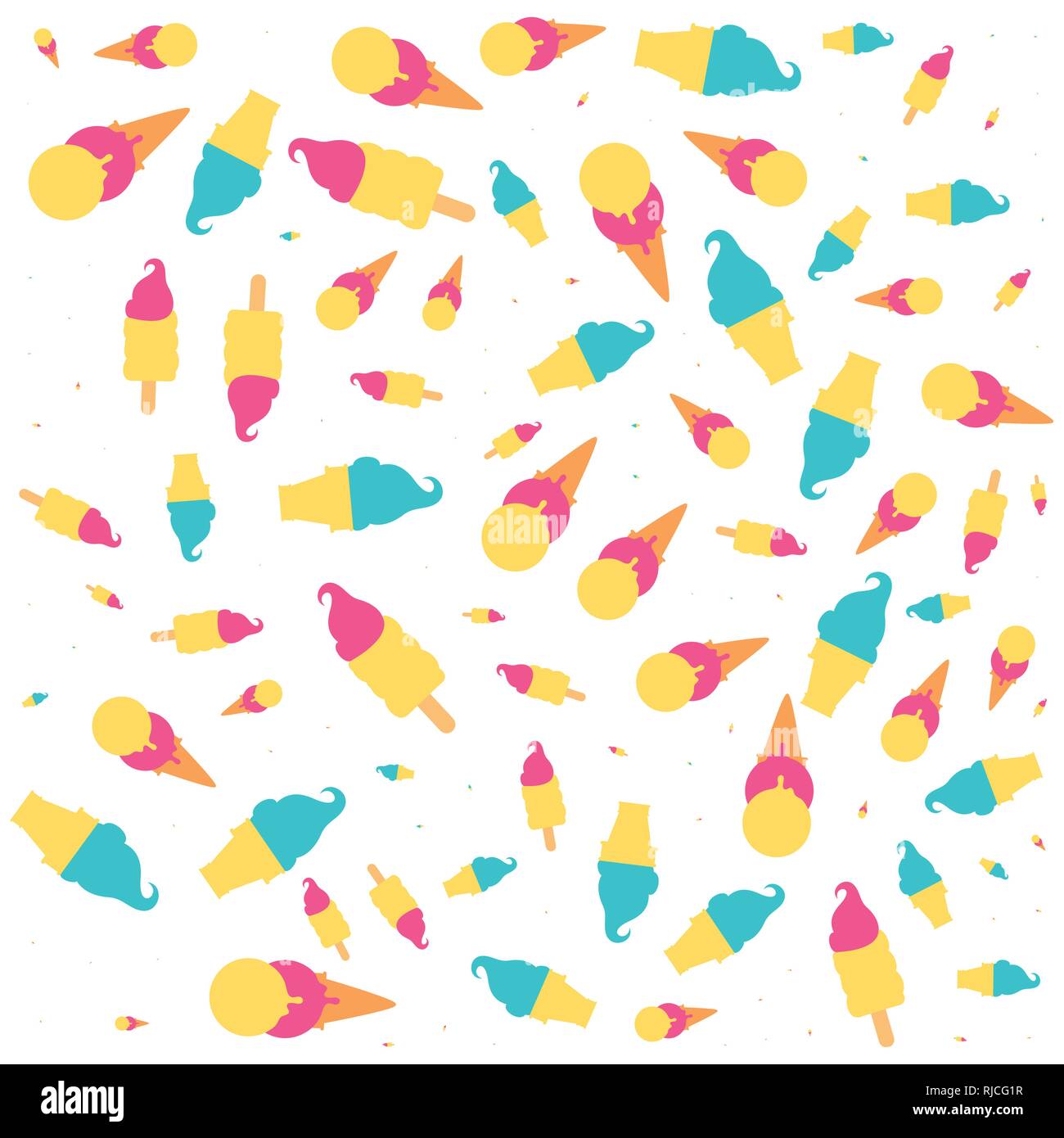 pattern of delicious ice cream vector illustration design Stock Vector ...