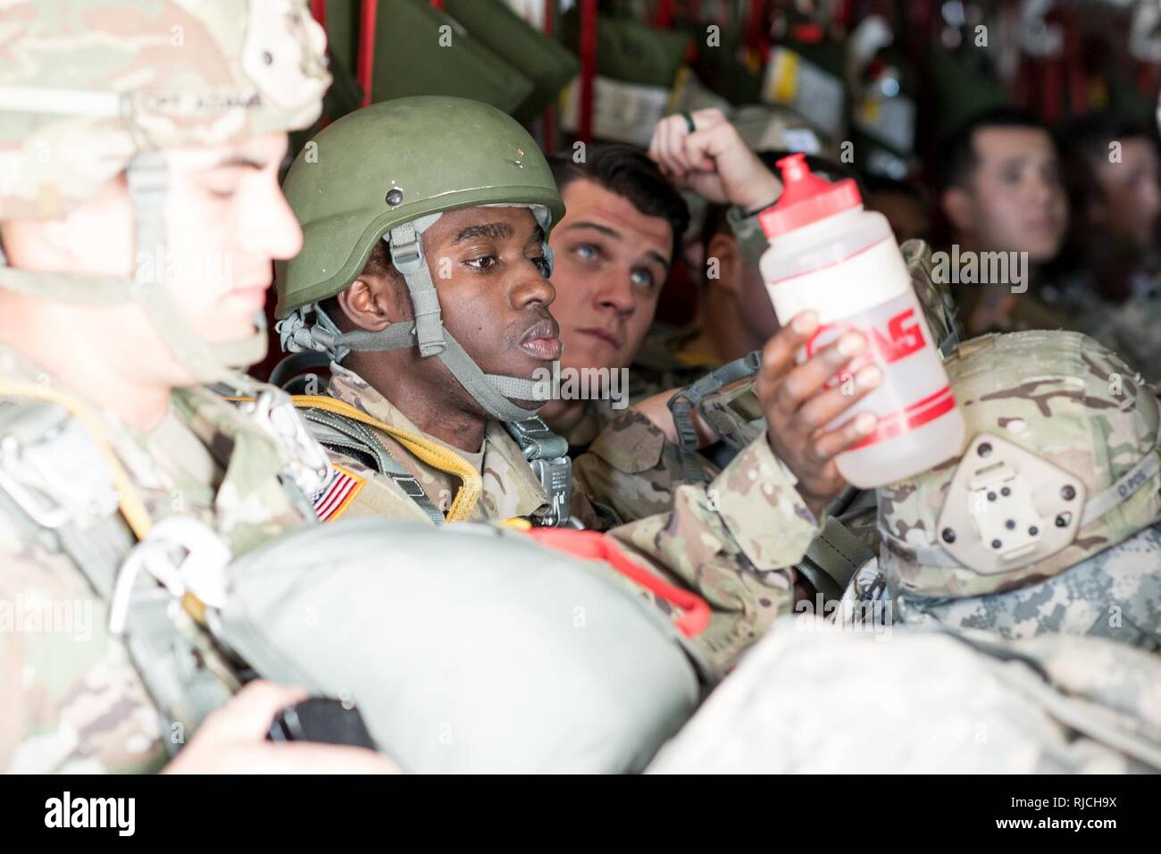 POPE ARMY AIRFIELD, N.C. — Soldiers with the Army's 27th Engineer Battalion (Airborne) sit