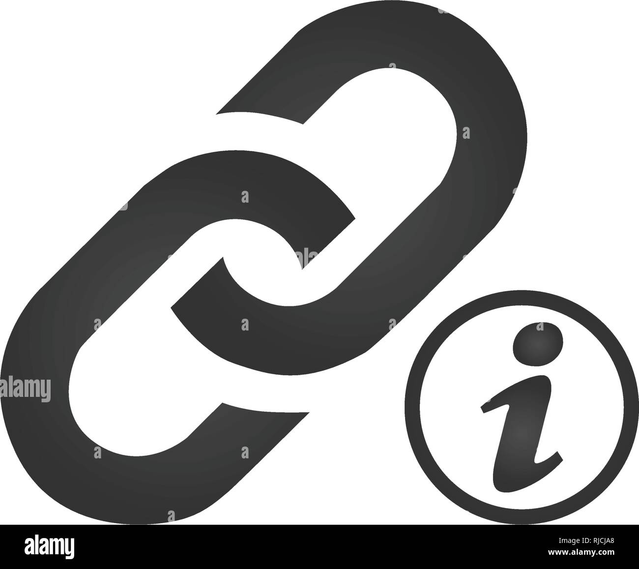 Chain, link flat red icon vector illustration isolated on transparent