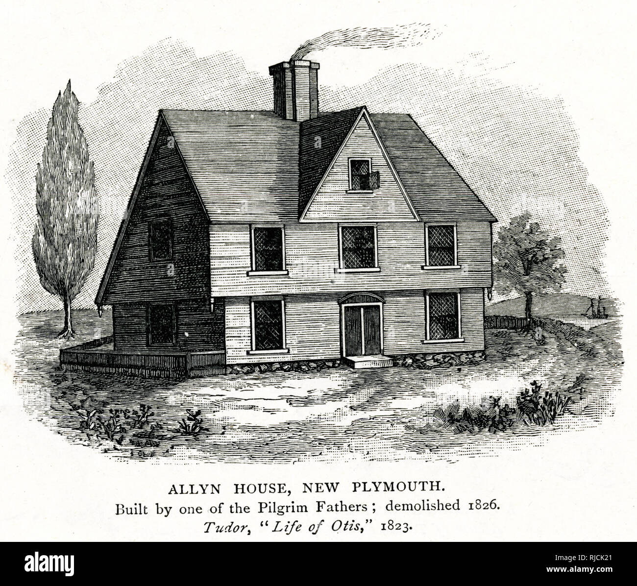 Allyn House, New Plymouth, Pilgram's house 1621 Stock Photo