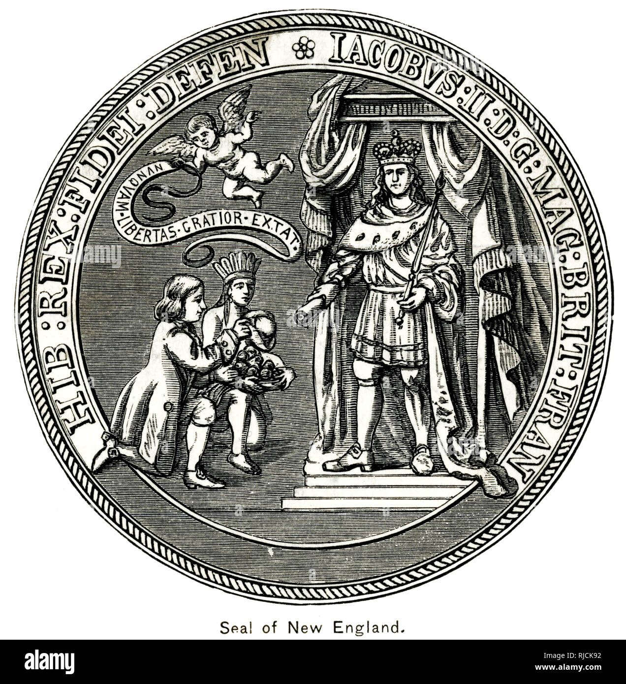 The seal of New England Stock Photo Alamy