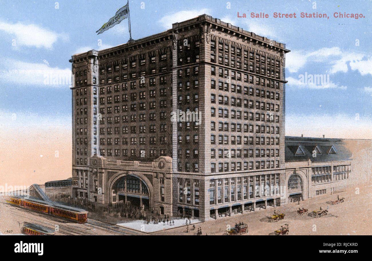 La Salle Street Railroad Station, Chicago, Illinois, USA Stock Photo