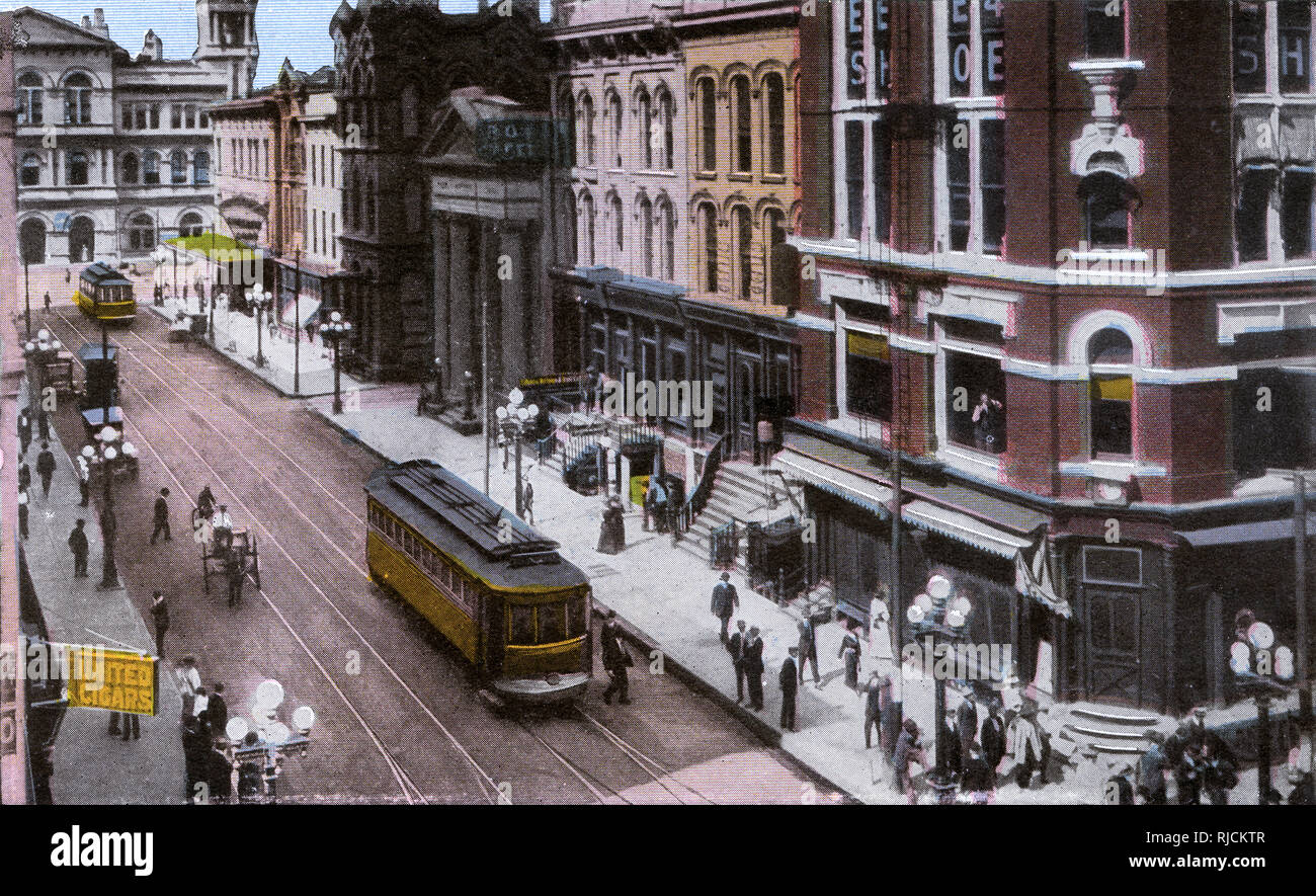 Aerial view of Madison Avenue, Memphis, Tennessee, USA Stock Photo Alamy