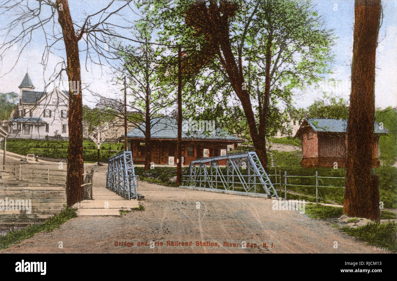 Erie Railroad Station, River Edge, New Jersey, USA Stock Photo Alamy