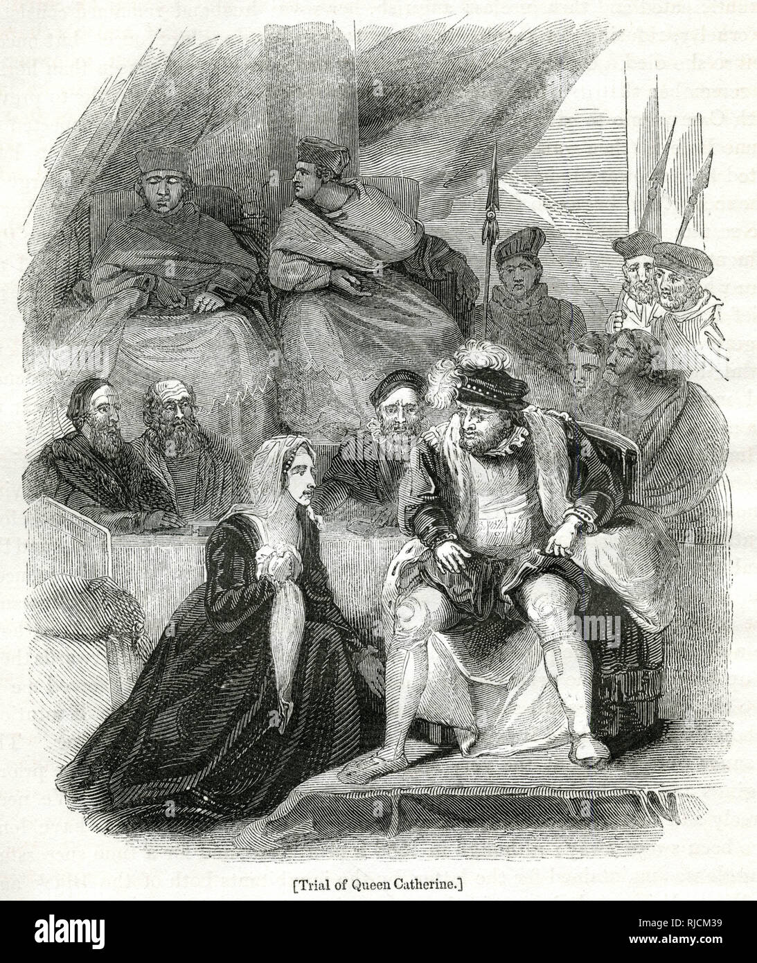Divorce of Henry VIII and Catherine of Aragon 1529 Stock Photo