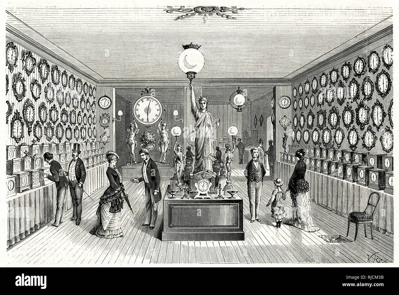 Exact time, France 1880 Stock Photo