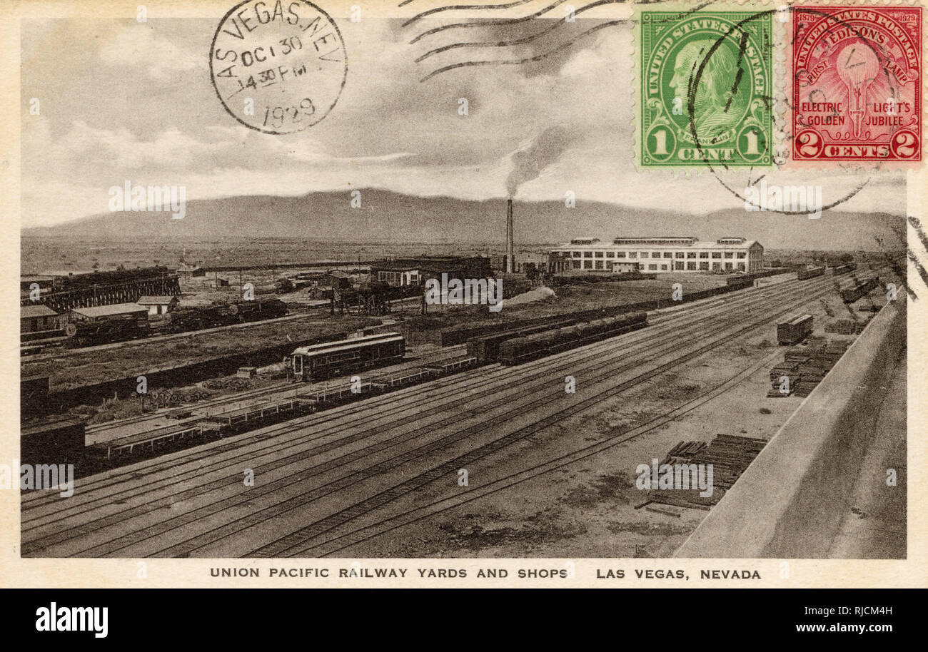 Union Pacific Railway Yards and Shops, Las Vegas, Nevada, USA Stock
