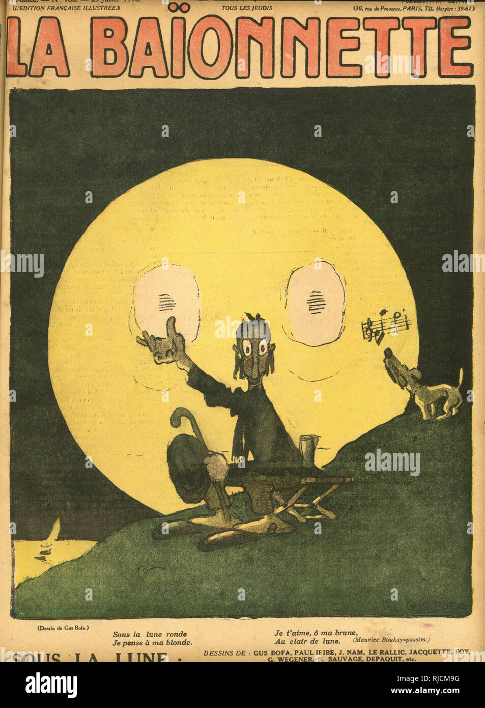Front cover, La Baionnette, WW1 Stock Photo