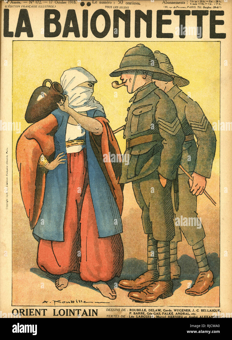 Front cover, La Baionnette, WW1 Stock Photo