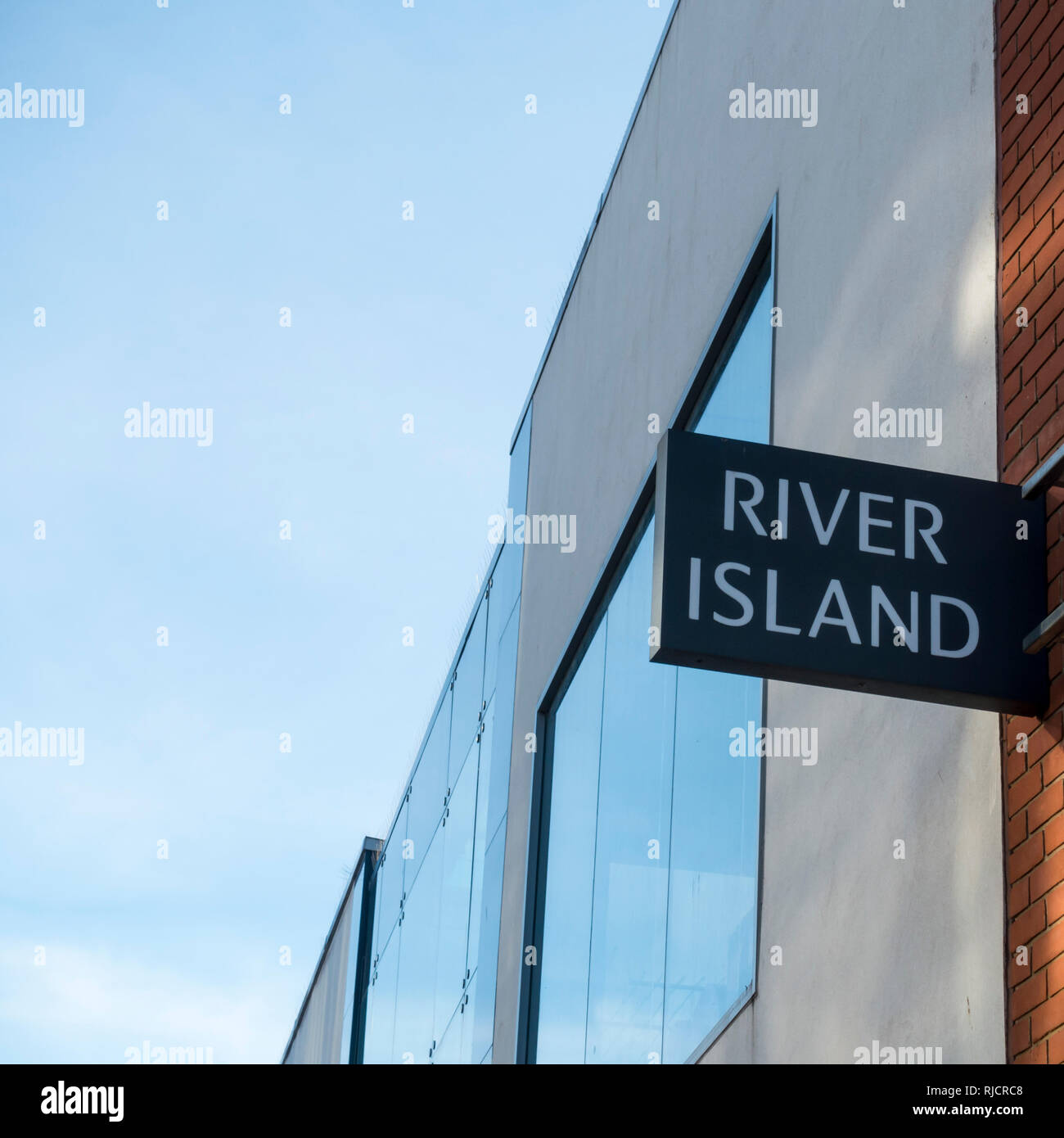 River Island clothing shop sign Stock Photo