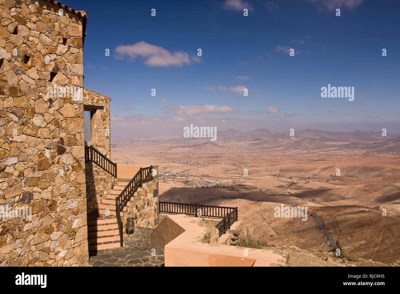 View of the Valle de Santa Ines from the Mirador de Morro Velosa, Betancuria, Fuerteventura, Canary Islands, Spain, Europe Stock Photo