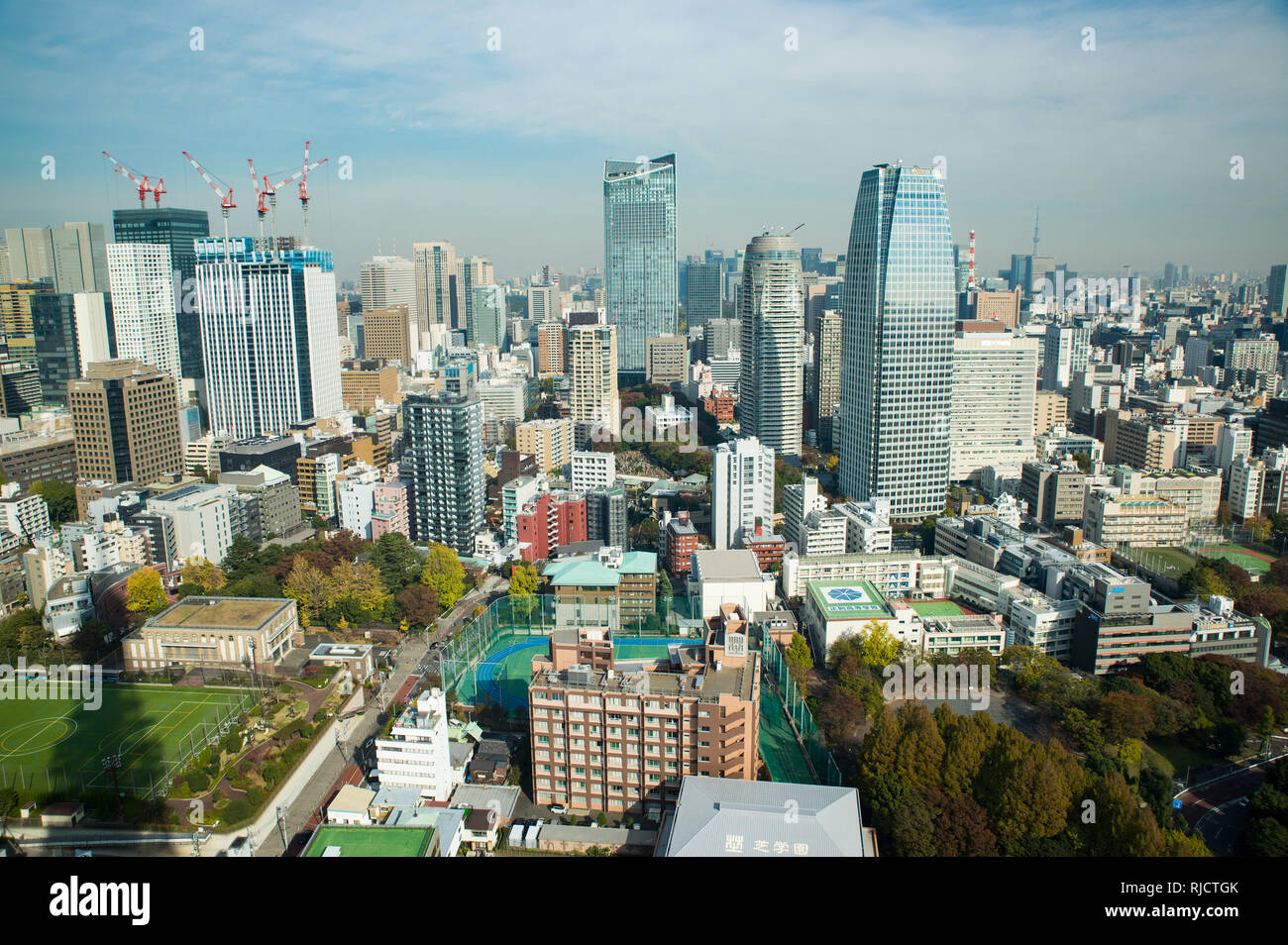 Tokyo, as seen for the top of Tokyo Tower Stock Photo