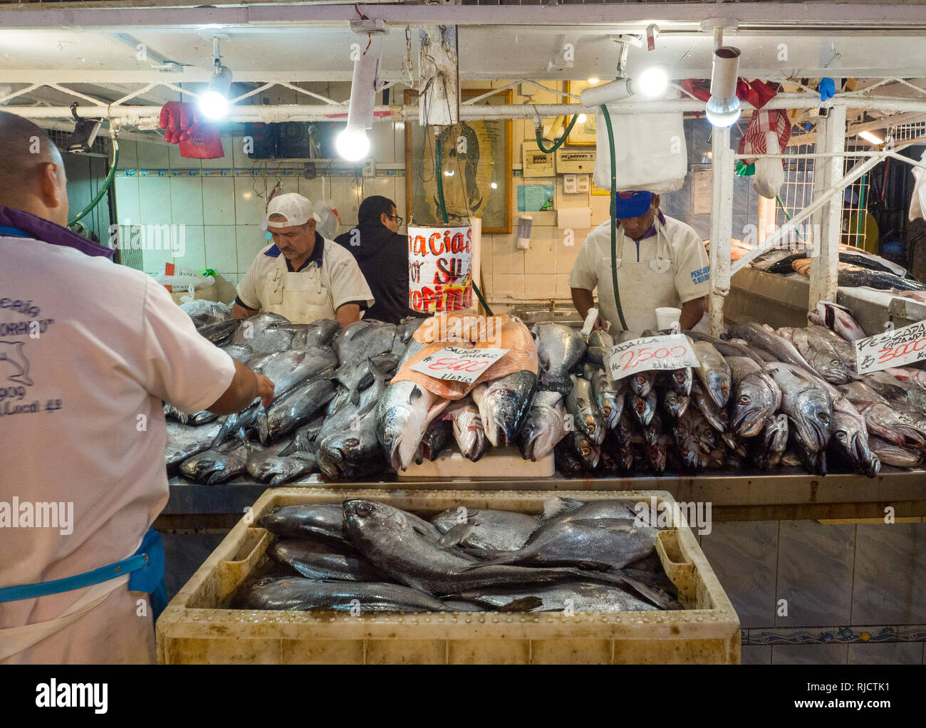 Central Market (Fish Market), Santiago, Chile Stock Photo