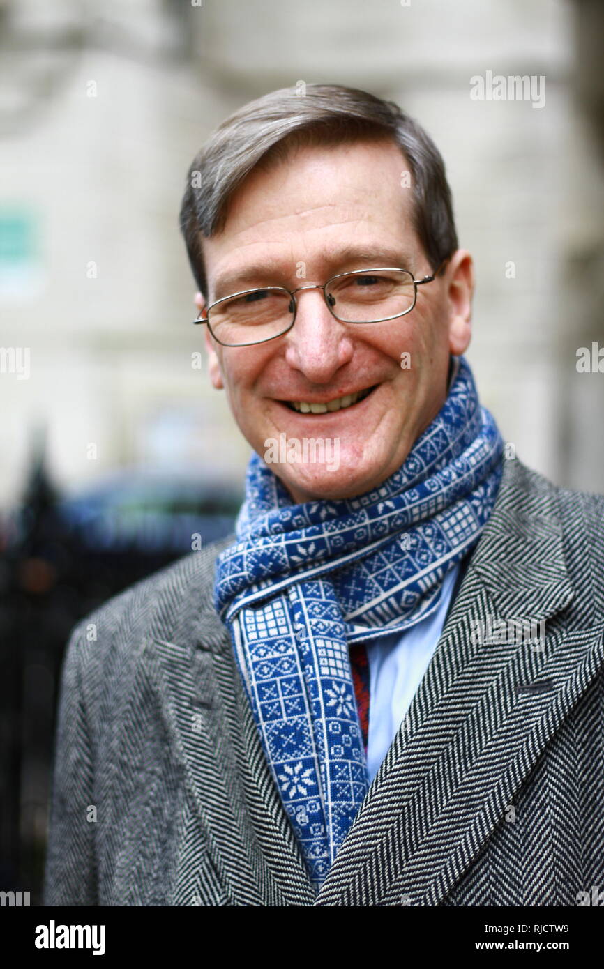 Dominic Grieve MP in Westminster, London, UK. on 5th February 2019. Conservative party. Member of the Privy council. Barrister and Queens council. [ QC ]  Pro Europe. British politicians. UK Politics. MPS. Member of the parliament of the United Kingdom. Russell Moore portfolio page. Stock Photo