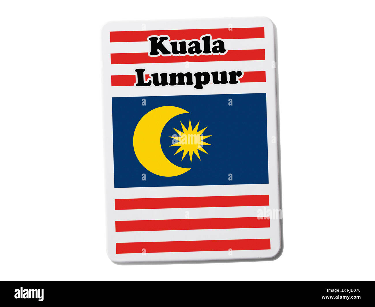 Kuala Lumpur (Malaysia) souvenir refrigerator magnet isolated on white  background Stock Photo - Alamy