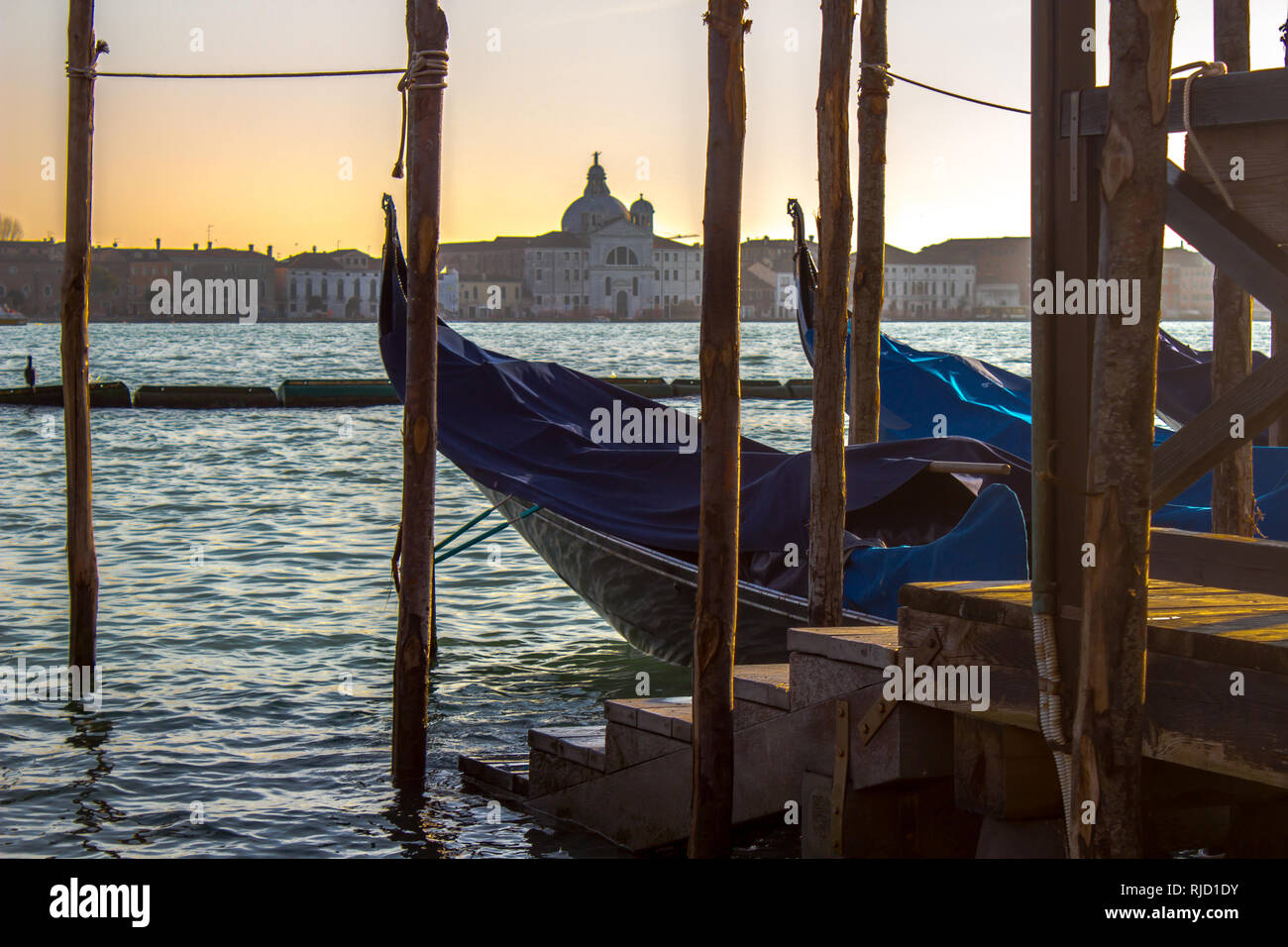 Venice with view of gondolas Stock Photo - Alamy