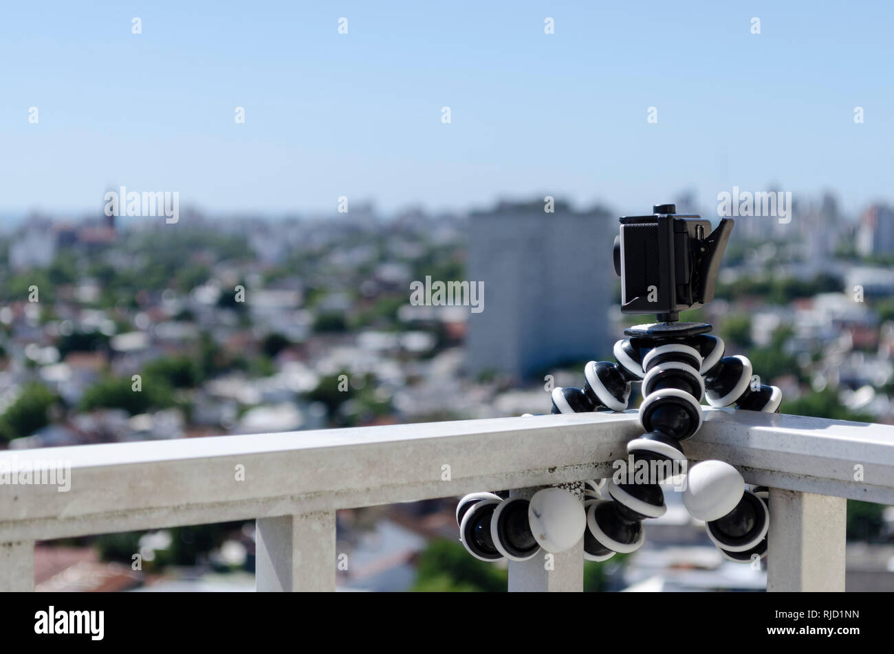 sports camera with gorilla tripod Stock Photo Alamy