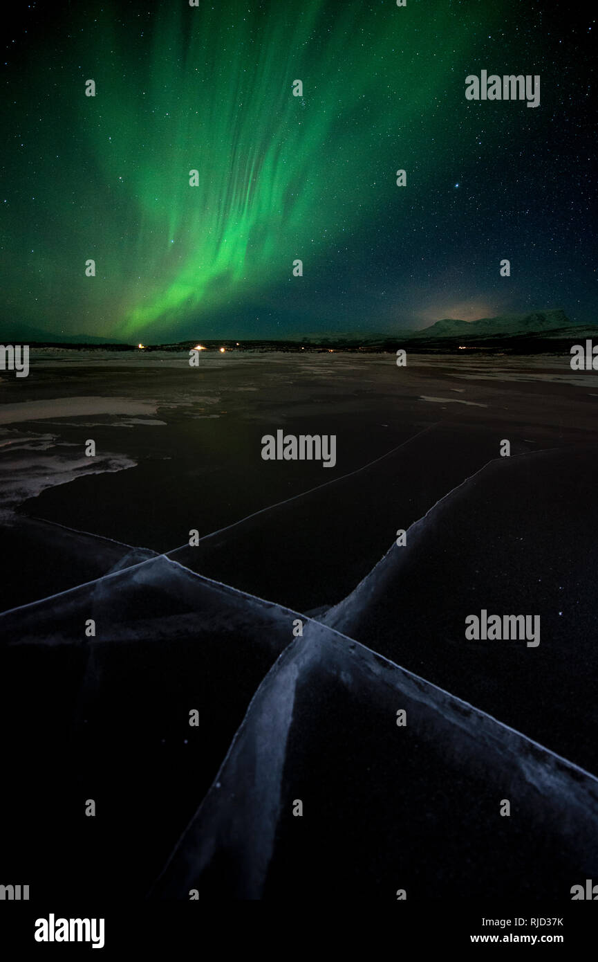 Aurora Borealis Over Lake Tornetrask Abisko Sweden Stock Photo Alamy Aurora Borealis Over Lake Tornetrask Abisko Sweden Stock Photo Alamy