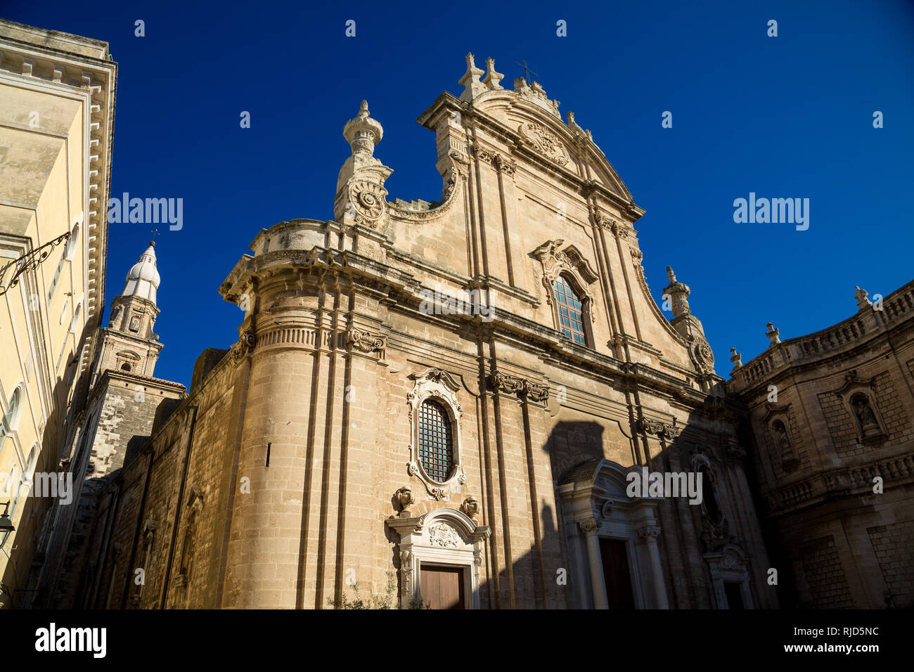 View of Cathedral Maria Santissima della Madia Monopoli, region Puglia, Italy Stock Photo