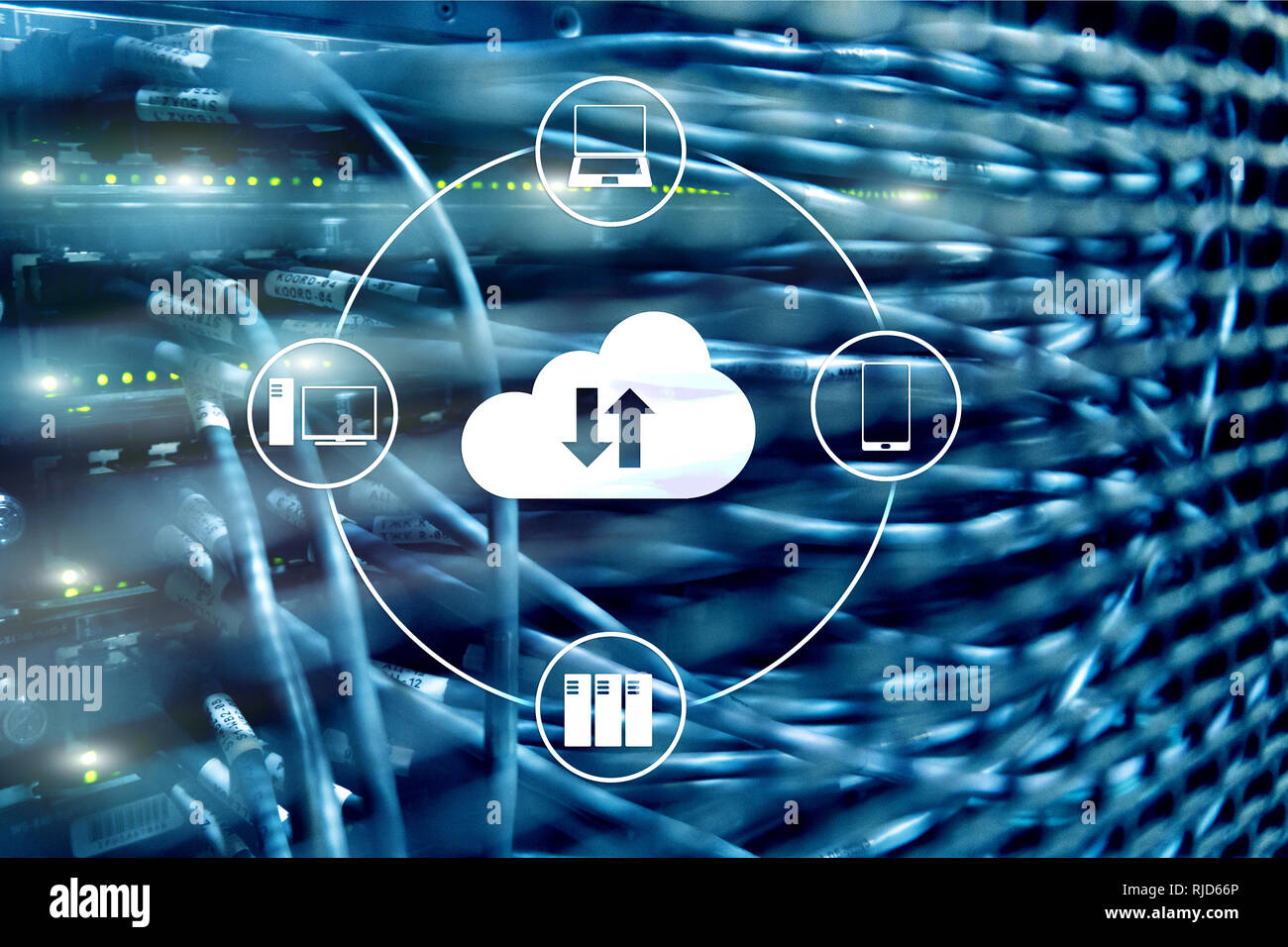 CLoud server and computing, data storage and processing. Internet and ...