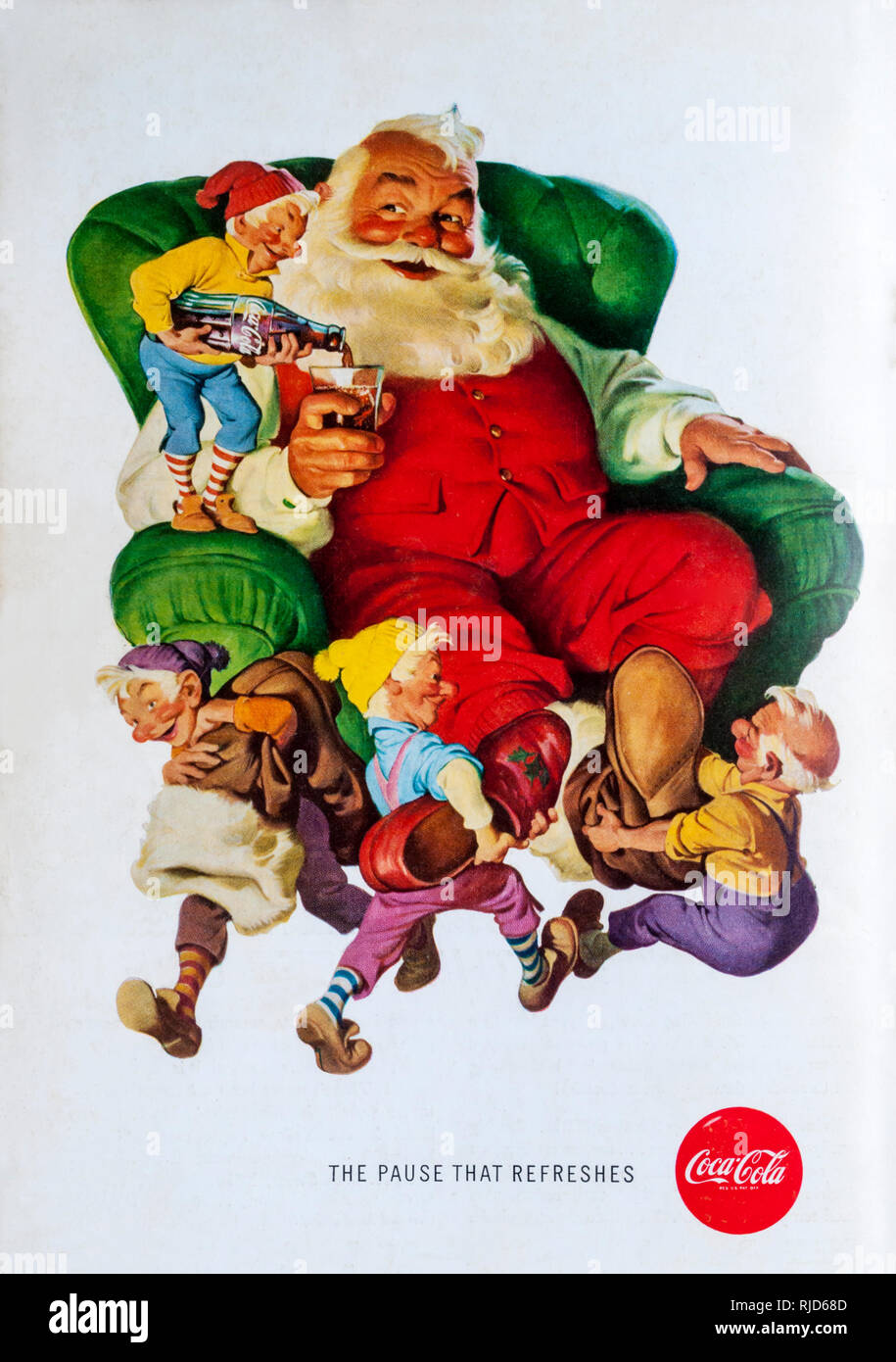 1960 magazine advert advertising Coca-Cola. Stock Photo
