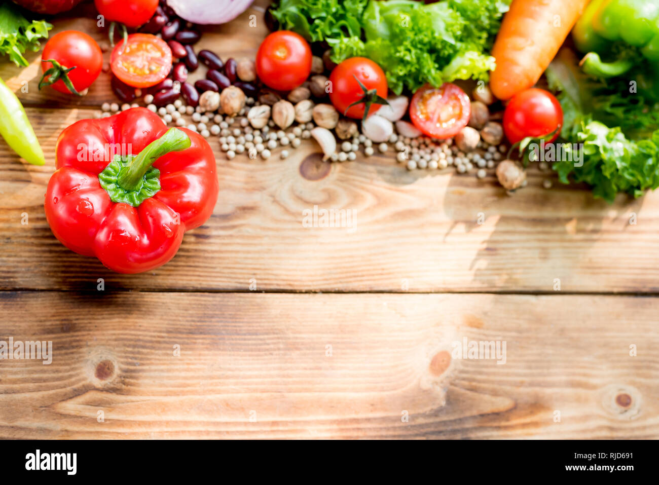 Mix Salad and healthy. Fresh organic vegetables for cooking diet food ...