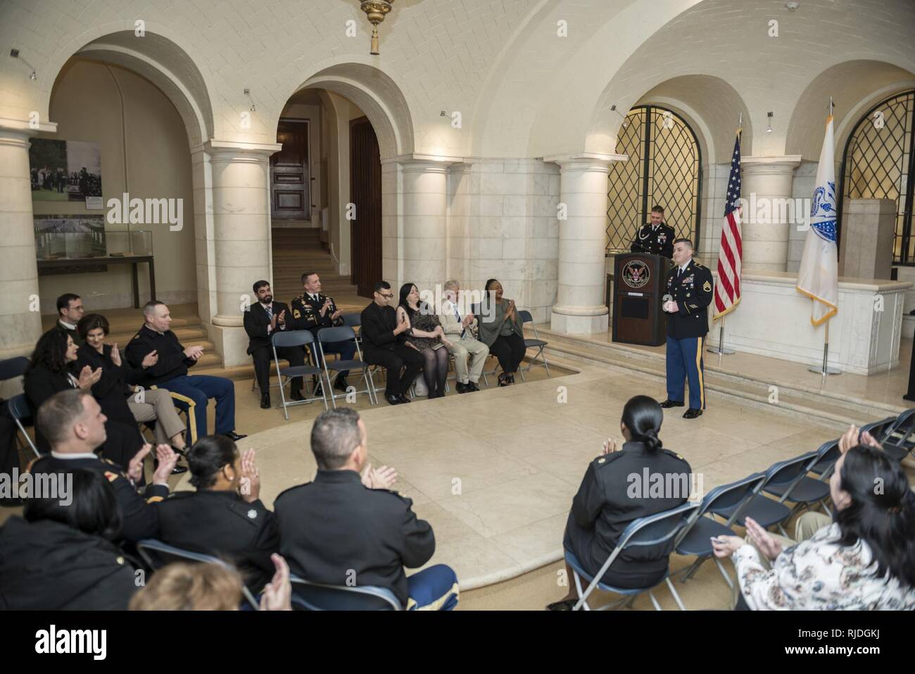 A ceremony in honor of Sgt. Joseph Dixon on the occasion of his