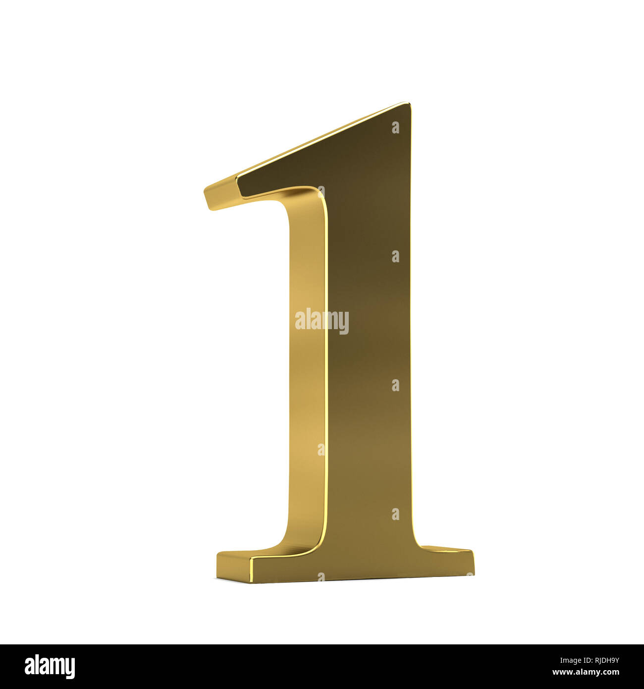 Gold Number 77 Isolated On White Stock Illustration 1279749373