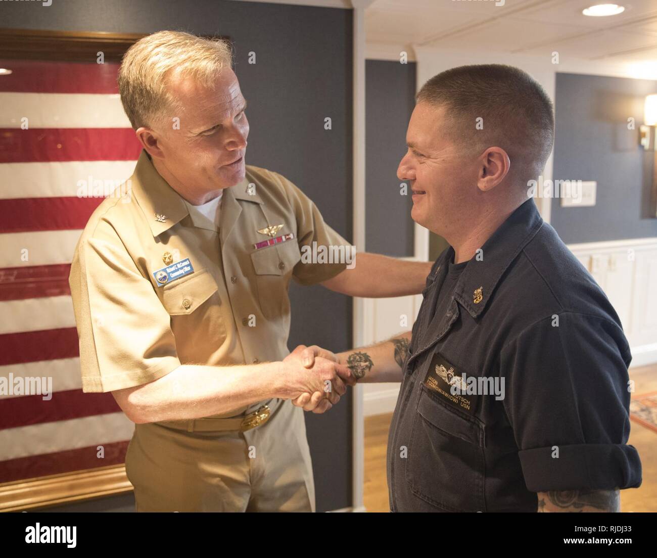 ATLANTIC OCEAN (Jan. 22, 2018) Master Chief Fire Controlman Jason