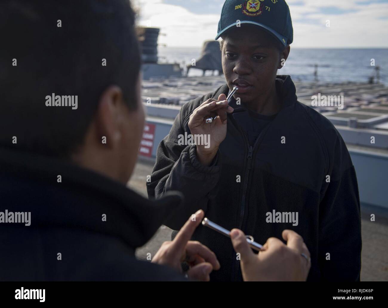 BAY OF CADIZ (Jan. 20, 2018 Boatswain's Mate 2nd Class Barrientos