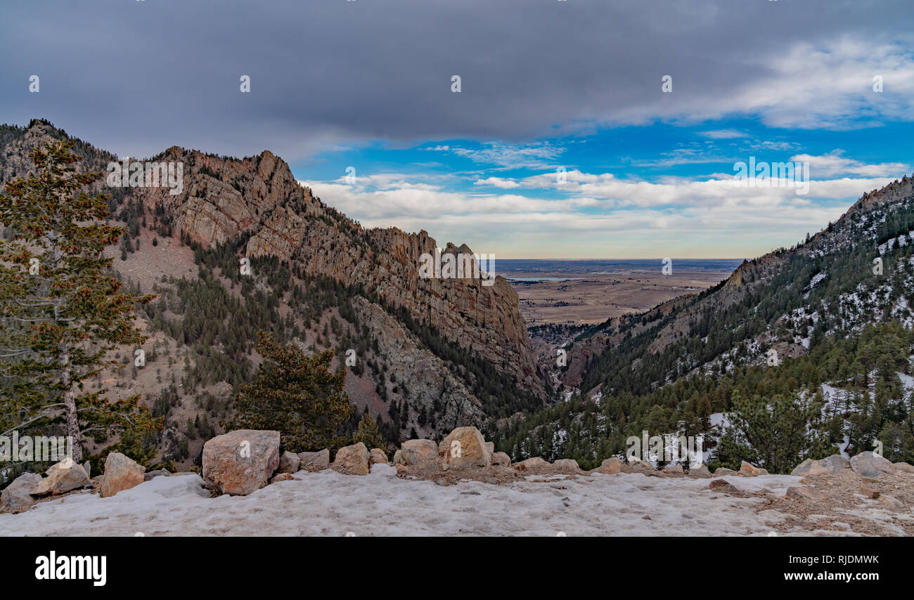 Sunset in Eldorado Canyon State Park Stock Photo Alamy