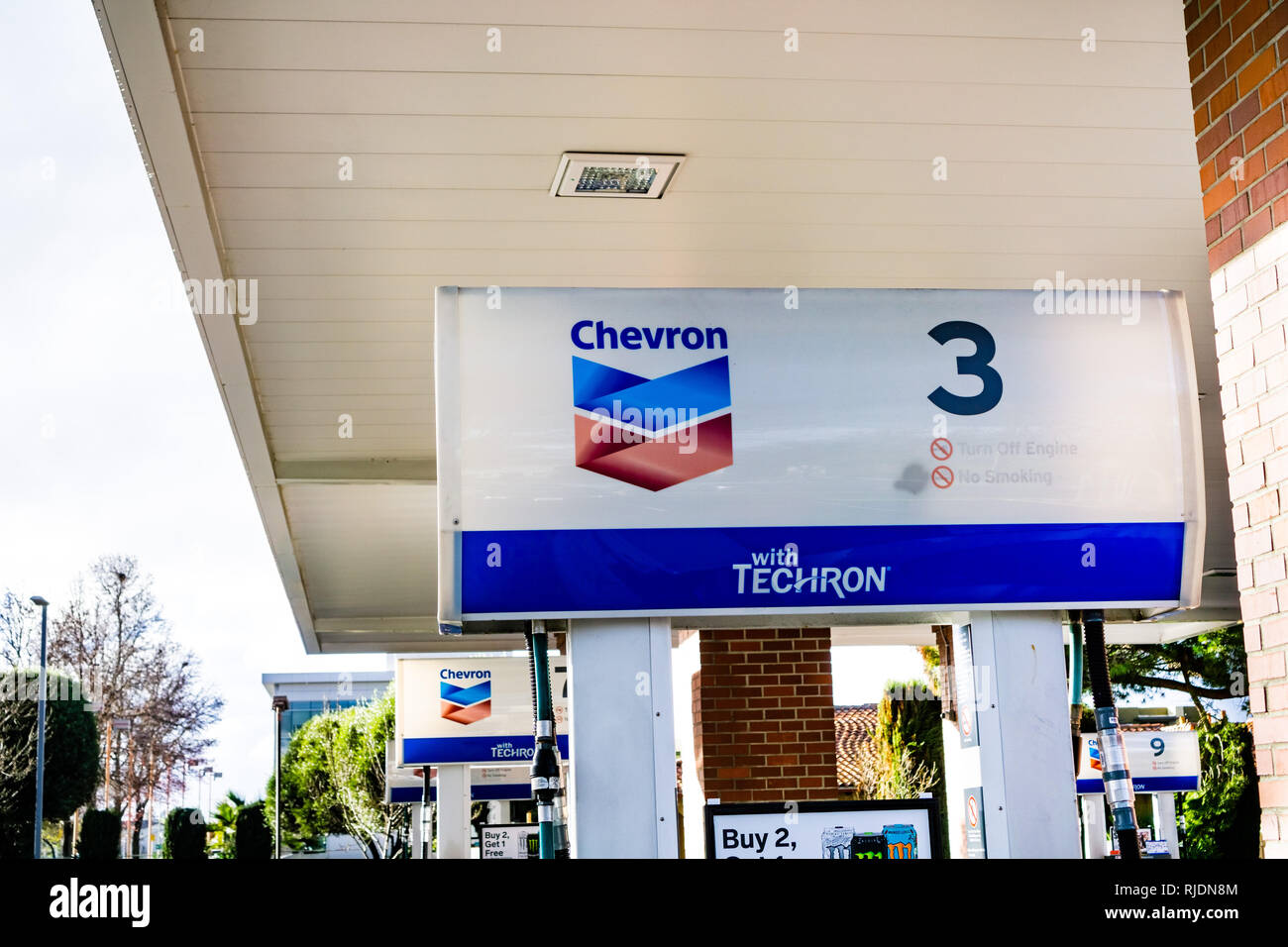 Chevron gas station hires stock photography and images Alamy