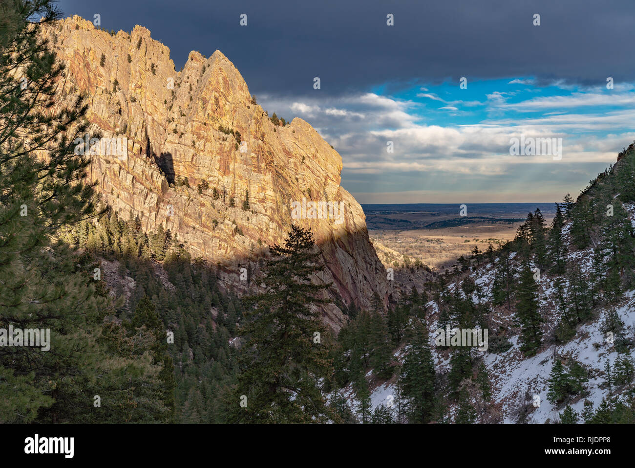 Sunset In Eldorado Canyon State Park Stock Photo Alamy